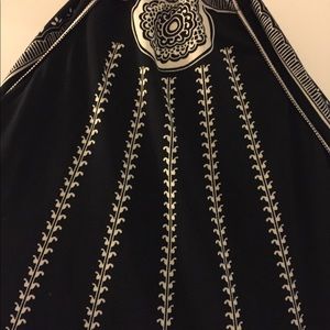 Max Studio Border-Printed Summer Halter Dress